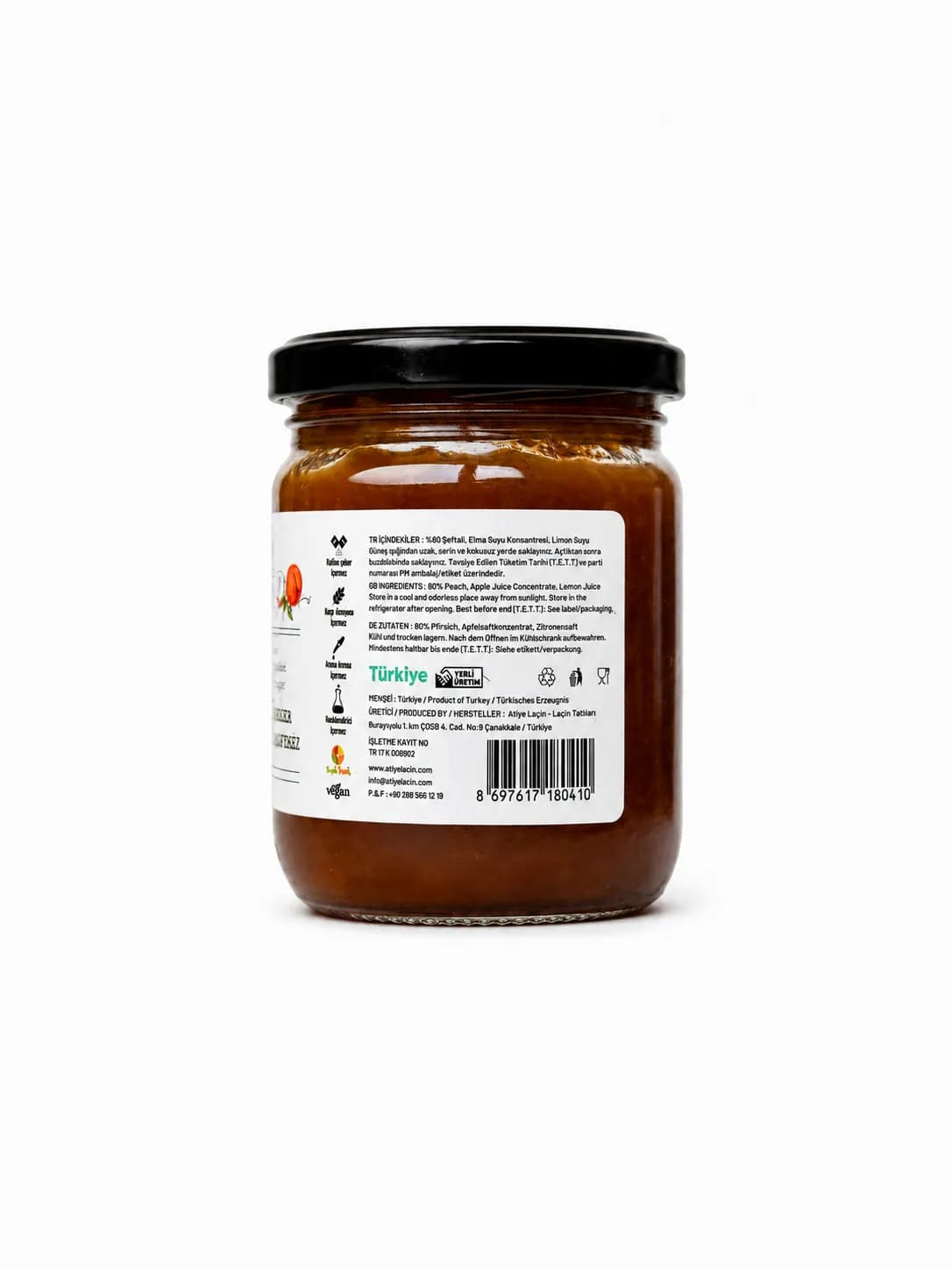 Şeftali Marmelatı 220 gr Şekersiz - görsel 2